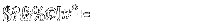 Briswood Outline Font OTHER CHARS