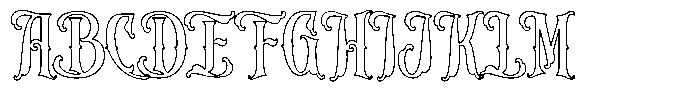 Briswood Outline Font UPPERCASE