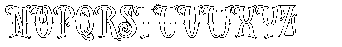 Briswood Outline Font UPPERCASE