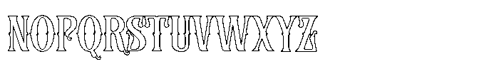 Briswood Outline Font LOWERCASE