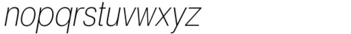 Britanica Condensed Thin Italic Font LOWERCASE