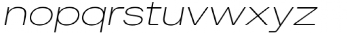 Britanica Semi Expanded Thin Italic Font LOWERCASE