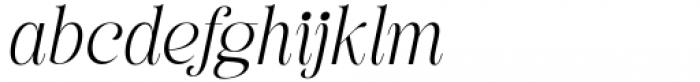 British Classical Thin Italic Neue Font LOWERCASE