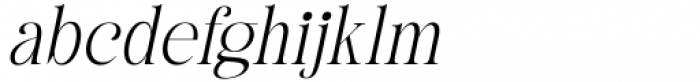 British Classical Thin Italic Font LOWERCASE