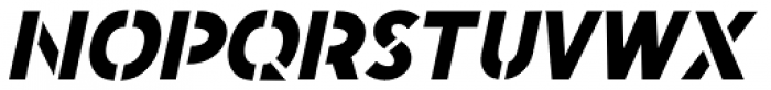British Stencil Oblique JNL Font UPPERCASE