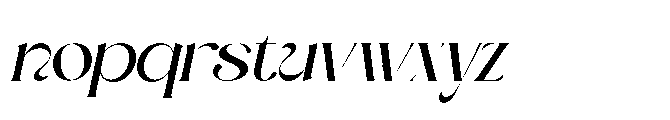 Brivonne Royale Oblique Font LOWERCASE