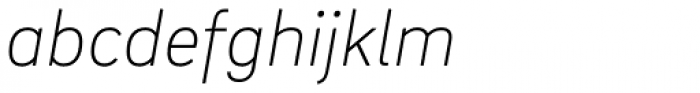 Brix Sans ExtraLight Italic Font LOWERCASE