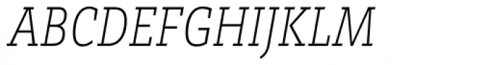 Brix Slab Condensed ExtraLight Italic Font UPPERCASE