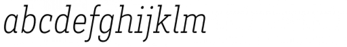 Brix Slab Condensed ExtraLight Italic Font LOWERCASE