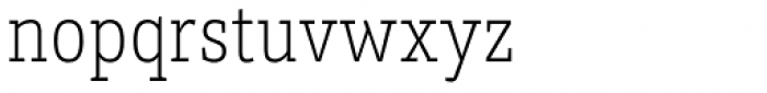 Brix Slab Condensed ExtraLight Font LOWERCASE