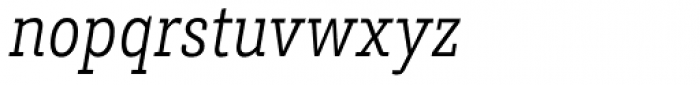 Brix Slab Condensed Light Italic Font LOWERCASE