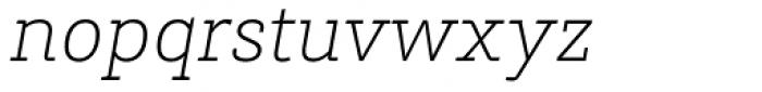 Brix Slab ExtraLight Italic Font LOWERCASE