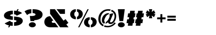 Broadcast Stencil JNL Regular Font OTHER CHARS
