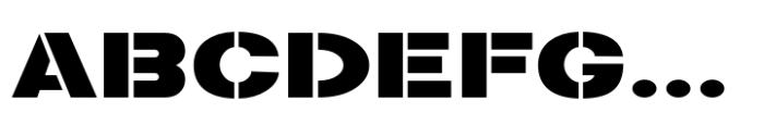 Broadcast Stencil JNL Regular Font UPPERCASE