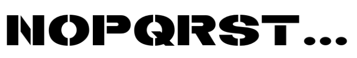 Broadcast Stencil JNL Regular Font UPPERCASE