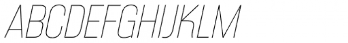 Broadside Thin Condensed Italic Font UPPERCASE