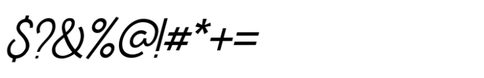 Broadtip Light Italic Font OTHER CHARS