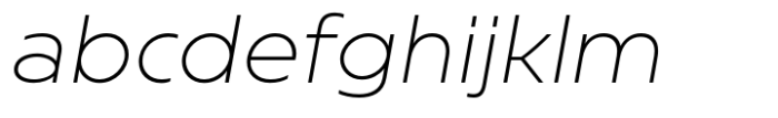Brock Pro Extra Light Italic Font LOWERCASE