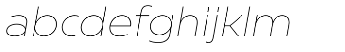 Brock Pro Thin Italic Font LOWERCASE