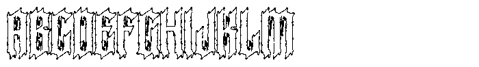 Brocore Outline Font UPPERCASE