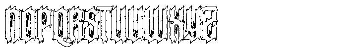 Brocore Outline Font UPPERCASE