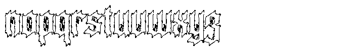 Brocore Outline Font LOWERCASE