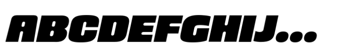 Brodaers Expanded Oblique Font UPPERCASE