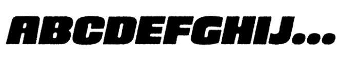 Brodaers Expanded Rough Oblique Font UPPERCASE