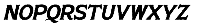 Broide Rough Italic Font UPPERCASE