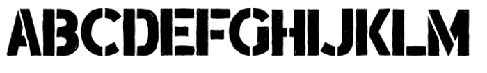Broken Silence Stencil Font UPPERCASE