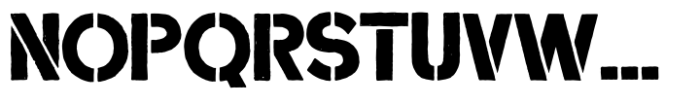 Broken Silence Stencil Font UPPERCASE