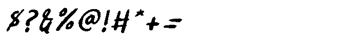 Broken System Italic Font OTHER CHARS