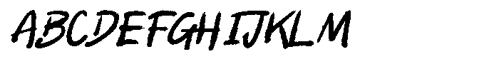 Broken System Italic Font UPPERCASE