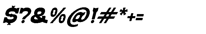 Brokense Cowboy Italic Font OTHER CHARS