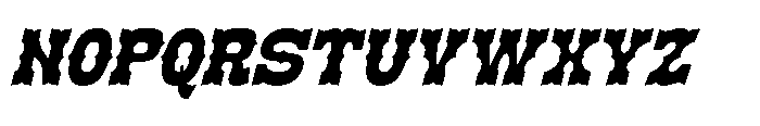 Brokense Cowboy Italic Font UPPERCASE