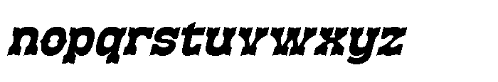 Brokense Cowboy Italic Font LOWERCASE