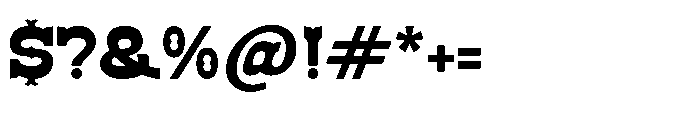 Brokense Cowboy Regular Font OTHER CHARS