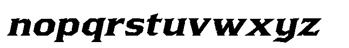 Brokewall Obelique Font LOWERCASE
