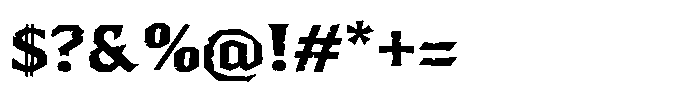 Brokewall Regular Font OTHER CHARS