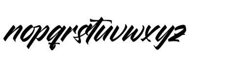 Broklyn Enthusia Italic Font LOWERCASE