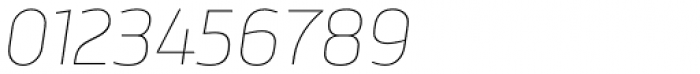 Brokman Thin Italic Font OTHER CHARS