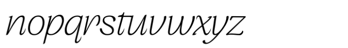 Brokolino Text Thin Italic Font LOWERCASE
