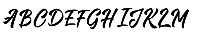 Broline Script Font UPPERCASE