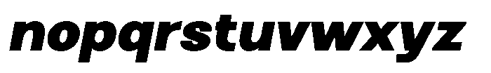 Brome Street Black Italic Font LOWERCASE