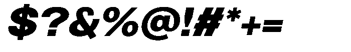 Brome Street Extra Bold Italic Font OTHER CHARS