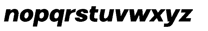 Brome Street Extra Bold Italic Font LOWERCASE