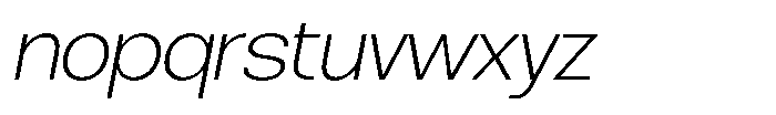 Brome Street Extra Light Italic Font LOWERCASE