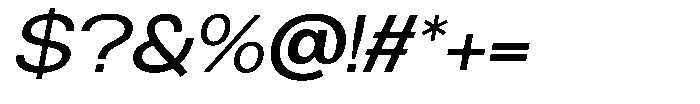 Brome Street Italic Font OTHER CHARS