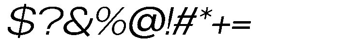 Brome Street Light Italic Font OTHER CHARS