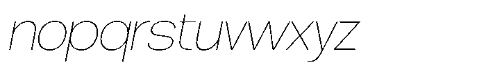 Brome Street Thin Italic Font LOWERCASE